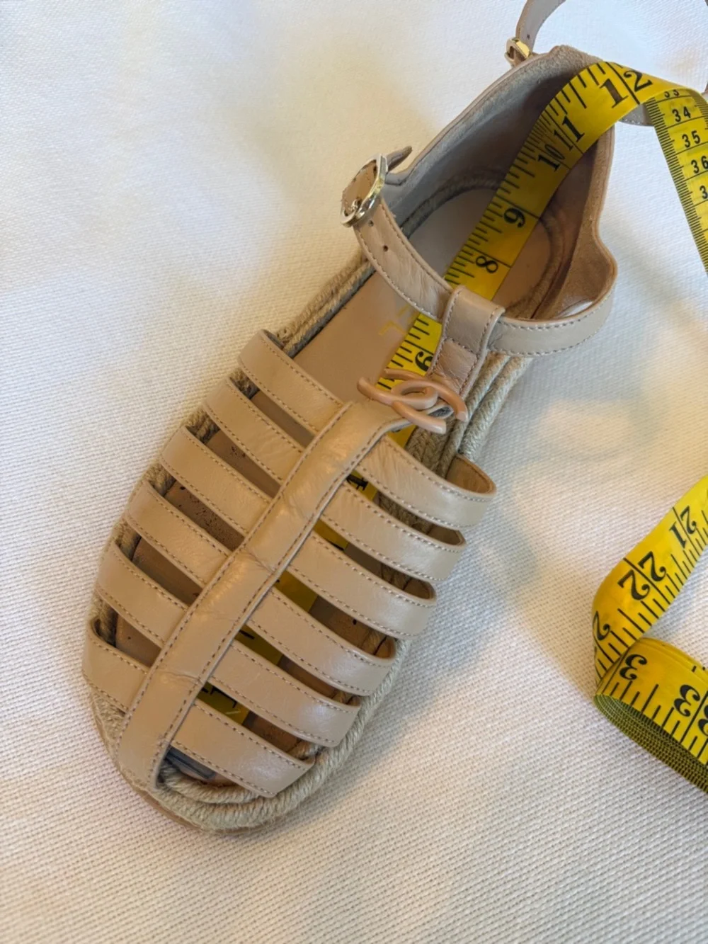 CHANEL Beige Strappy Espadrille Fisherman Sandals - Picture 9 of 14